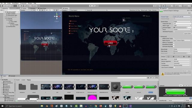 Unity 3D : Menus Part 3 (BUTTONS in 4 Minutes!!) смотреть онлайн