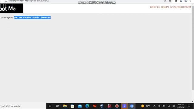 HTTP - User-agent | Web - Server | Root Me | CTF смотреть онлайн