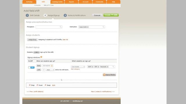 Fisdap Instructor Tutorial: Creating Shifts in the Scheduler смотреть онлайн