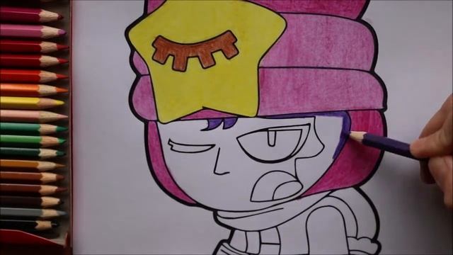 Coloring Sandy Brawl Stars Faber Castell | Раскраска Сэнди Бравл Старс Faber Castell смотреть онлайн