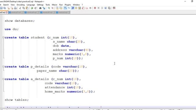 Create a database having 3 tables to store the details of students of Computer Deprt (practical 2) смотреть онлайн