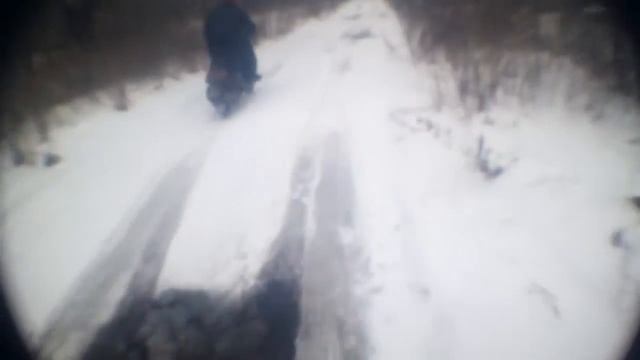 езда на скутере зимой. шипованный скутер. скутер снегоход №2 смотреть онлайн