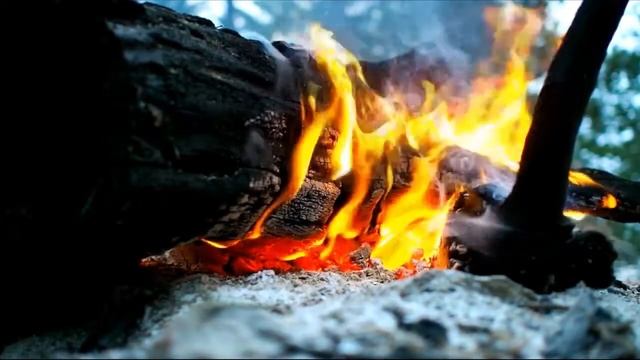 Огонь.Треск дров.Для снятия стресса. Звуки костра в лесу для спокойного сна смотреть онлайн