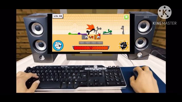 Angry Steve playing Stickman fighter epic battle смотреть онлайн