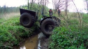 Покатуха друзей на каракате Тайга 4х4 и квадрика Стелс Гепард на местности!!!