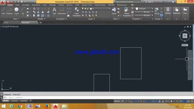 AUTOCAD - UTILITY & RECTANGLE COMMAND смотреть онлайн