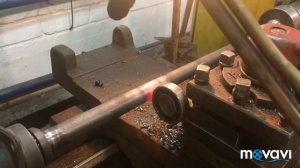 Правка полуоси на токарном станке