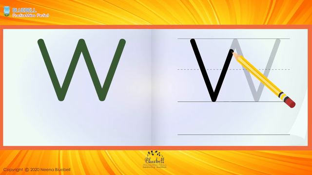 How to Write Capital Letter W of the Alphabet | For Preschool & Kindergarten Kids | Neena Bluebell смотреть онлайн