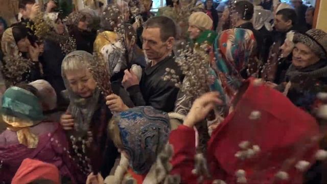 Всенощное бдение на Вербное воскресение смотреть онлайн
