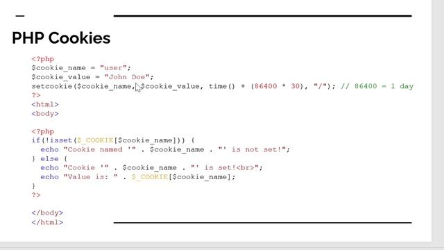 PHP Cookies смотреть онлайн