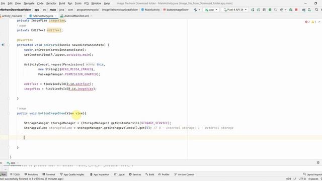 How to read image file from Download folder and show it as bitmap in ImageView of your Android App? смотреть онлайн