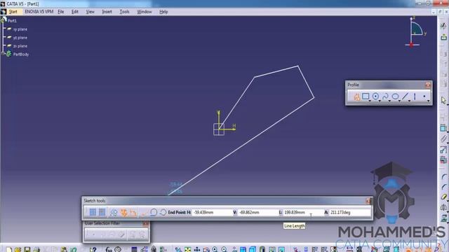 Catia V5 BrushUp Video|Profile Tool in Sketcher Workbench|Mechanical,Aerospace&Automobile Engineer' смотреть онлайн