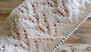 И плотность в меру и прозрачный эффект ажура Ажурные листочки спицами