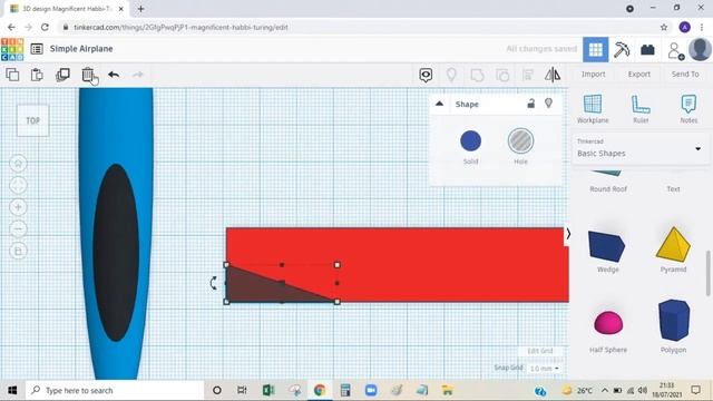 TINKERCAD - HOW TO MAKE SIMPLE AIRPLANE (TUTORIAL) смотреть онлайн