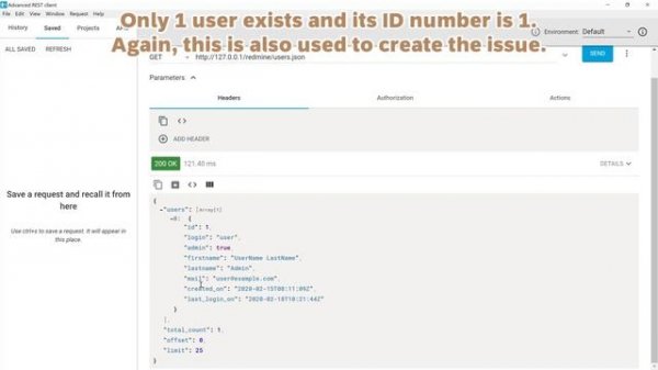 Creating the Issue of Redmine by Using REST API