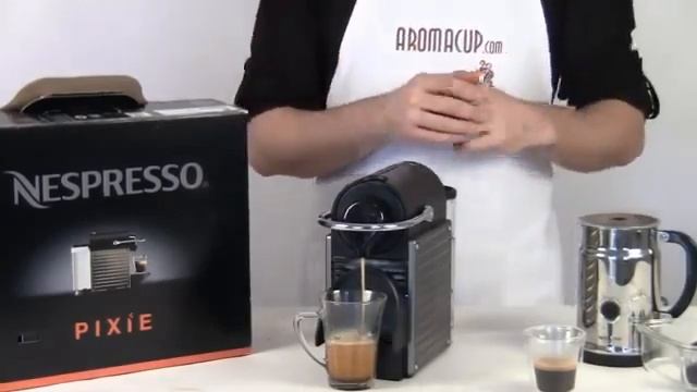 Video Nespresso Pixie Espresso Maker With Aeroccino Plus Milk Frother смотреть онлайн