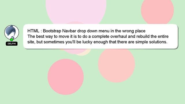 HTML : Bootstrap Navbar drop down menu in the wrong place смотреть онлайн