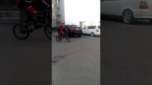Как научиться «поднимать заднее колесо на Bmx,MTB»