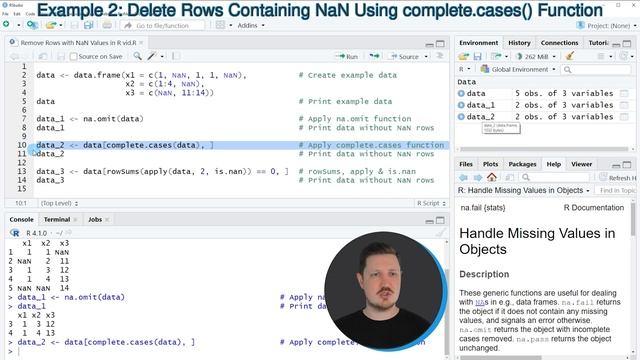 Remove Rows with NaN Values in R (3 Examples) | Drop, Delete & Select | na.omit() & complete.cases( смотреть онлайн