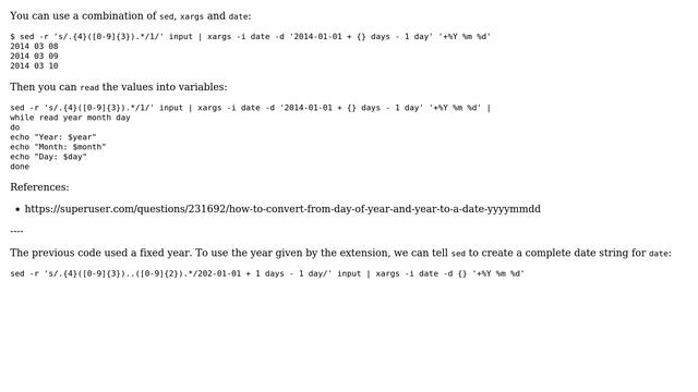 Ubuntu: extracting particular numbers from text file and conversion to year month and day смотреть онлайн
