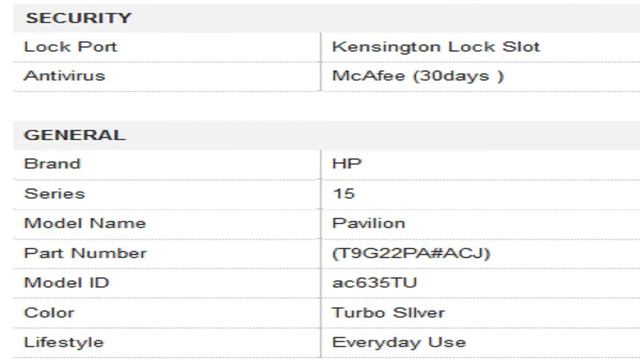 HP Pavilion 15 ac635TU (T9G22PA#ACJ) Intel core i3, 6th Gen Notebook смотреть онлайн