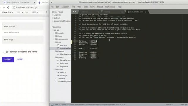 Instalando Quasar cli, Vue.createApp, mount, vue-router y diseño formulario. смотреть онлайн