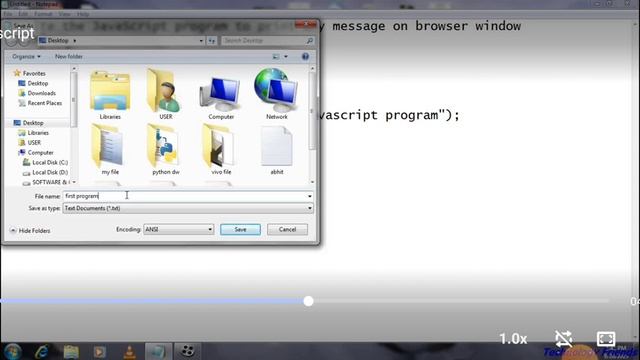 JavaScript program to print any message on browser window | | JavaScript (Program-1) смотреть онлайн