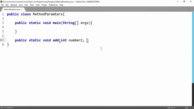 Java Beginners Tutorials #25 Method with Parameters смотреть онлайн