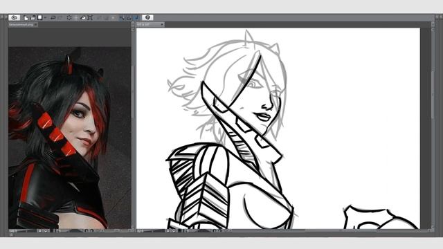 Как нарисовать аниме kIll la kill - spidd paint (Тренировка в рисовании) смотреть онлайн