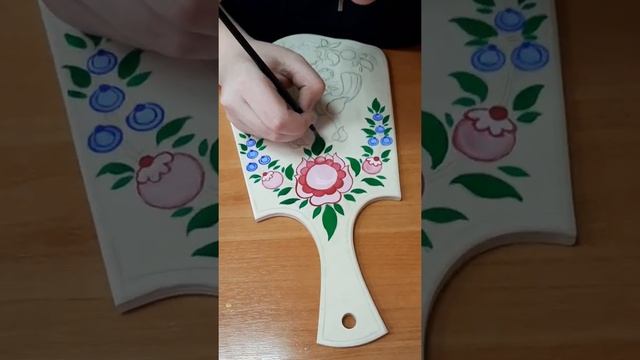 Тимкина Евгения,13 лет. " Волшебные мотивы", роспись доски по мотивам Городецкой росписи. смотреть онлайн