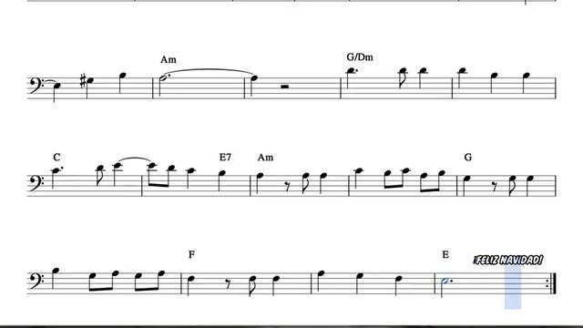 Ale Pun Sheet Music for Trombone and Euphonium Christmas Carol смотреть онлайн