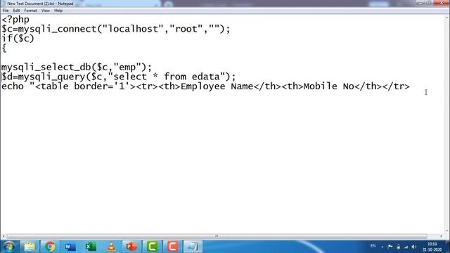 Displaying MySQL Table Data in Table Format in PHP смотреть онлайн