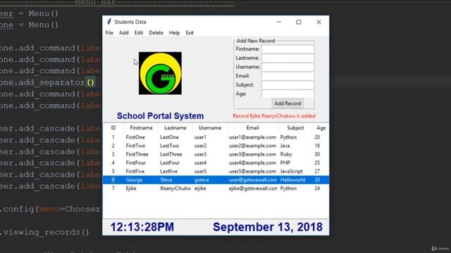 Build Database Management System With TKinter and Python 3 - learn Database Programming смотреть онлайн