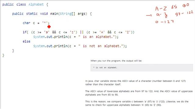 Java Program to Check Whether a Character is Alphabet or Not Code and Explanation HINDI URDU смотреть онлайн