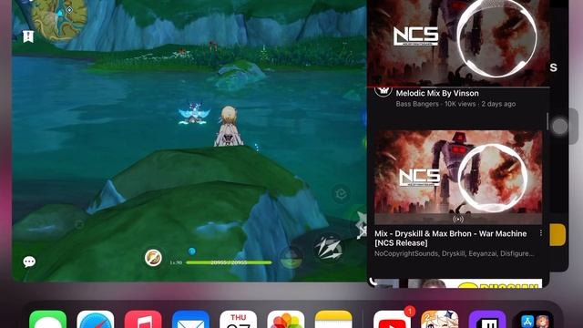 Ipad OS 16.1 - Playing Genshin while listening/watching Youtube or even taking note смотреть онлайн