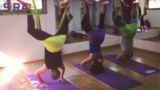 Aerial Yoga for Adults in SiRA. Learn to fly with aerial yoga video tutorials смотреть онлайн