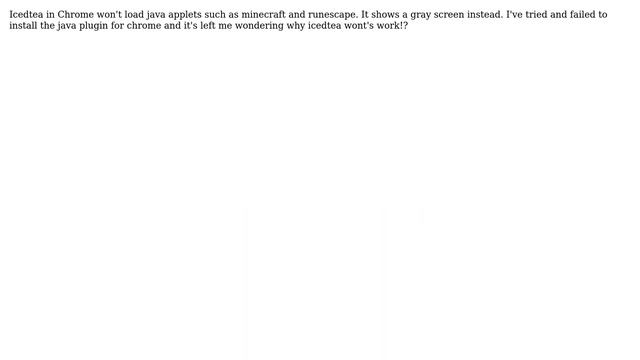 Icedtea in Chrome won't load java applets смотреть онлайн