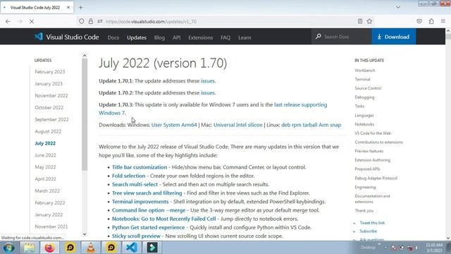 How to download vs code for window 7 || vs code 1.70.3 version || vs code installation by Alisoft смотреть онлайн