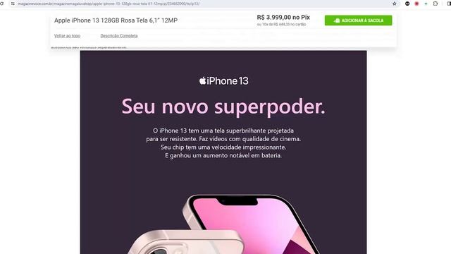 Apple iPhone 13 128GB Rosa Tela 6,1” 12MP смотреть онлайн