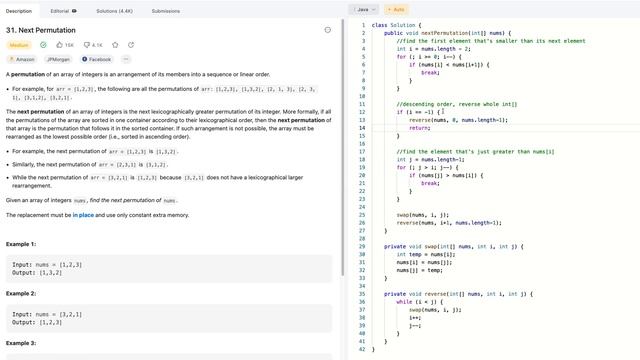 LeetCode 31. Next Permutation 中文解题思路 Java смотреть онлайн