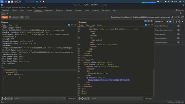 Exploiting NoSQL operator injection to Bypass Authentication Lab#02 смотреть онлайн