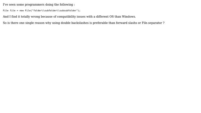 Software Engineering: Forward Slash vs Back Slash vs File.separator in Java смотреть онлайн