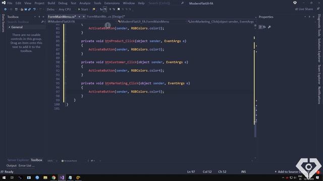 C#/ Modern Flat UI + Font Awesome Icons, Multicolor, Highlight button, WinForm смотреть онлайн