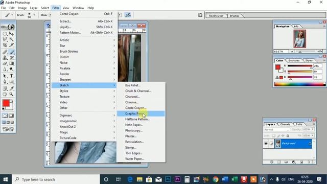 Photoshop 7 0 I Filter Menu Sketch смотреть онлайн