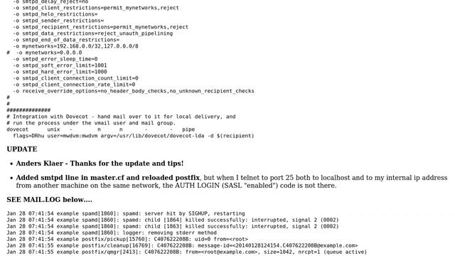 Ubuntu: Postfix Dovecot SASL Authentication not enabled/working ubuntu 12.04 server смотреть онлайн
