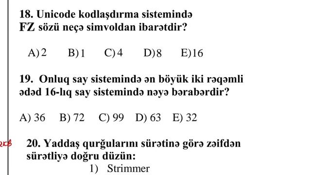 40 HƏYATİ İNFORMATİKA TESTİ смотреть онлайн