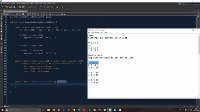 Java Programming Tutorial 37: Bubble Sort Implementation смотреть онлайн