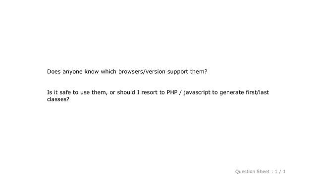 CSS : Browser support for CSS :first-child and :last-child смотреть онлайн