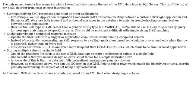 When should I use the XML data type in SQL Server? (6 Solutions!!) смотреть онлайн