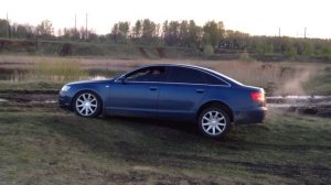 AUDI A6 Quattro на бездорожье диагональное вывешивание